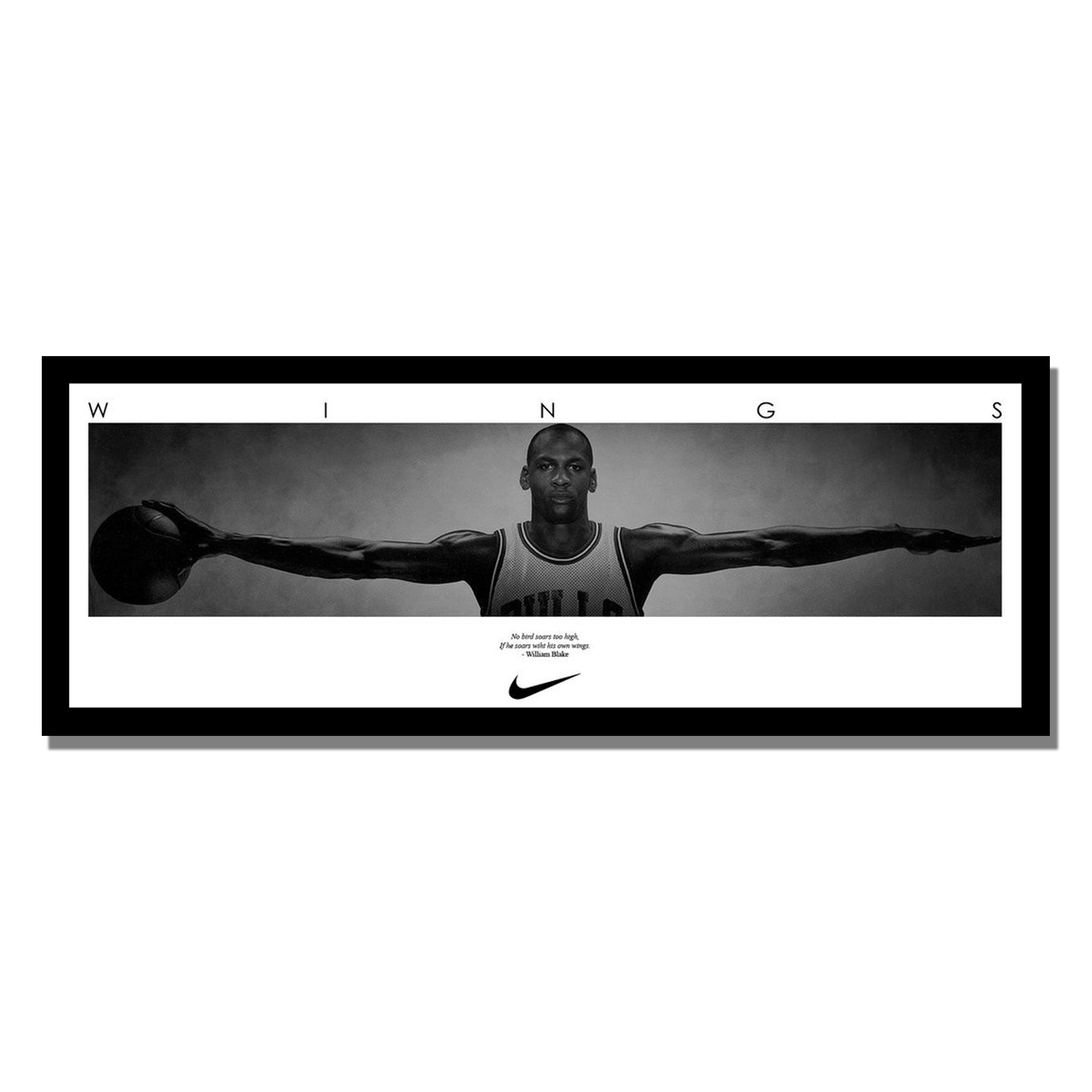 michael jordan wings poster autographed