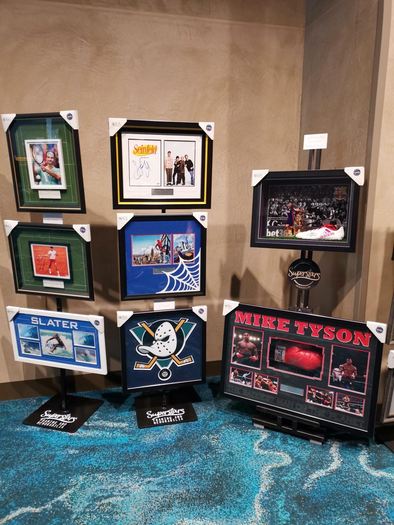 Providing memorabilia for silent auctions