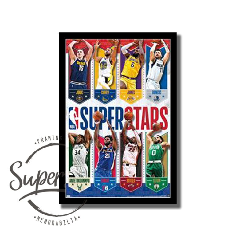 NBA Superstars Basketball Poster Superstars Framing