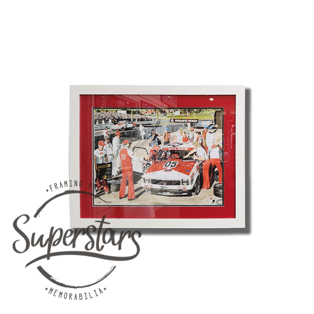 This unique Holden print captures the Holden pitstop crew at Bathurst in 1978.