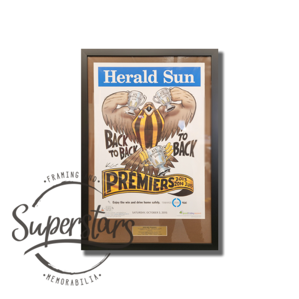 Hawthorn Premiership Memorabilia Superstars Framing